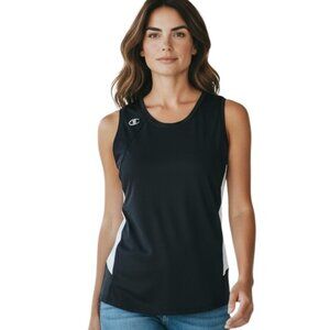 Champion Womens Fast Break Double Dry Racerback Jersey Tank Top S Black Athletic